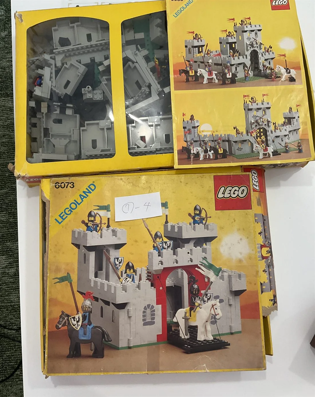 1980年代のレゴ LEGOLANDシリーズのお城セット6073と6080。箱・パーツつきで荏原町店が3,500円でお買取